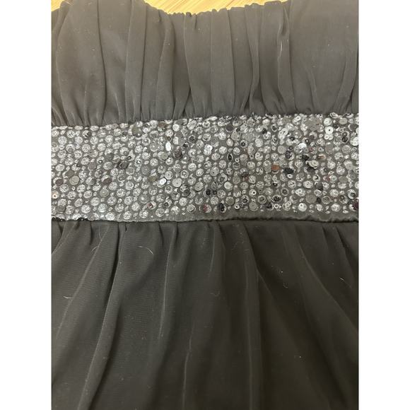 City Triangles Ruched Bodice Lined Sheer Sequin Dress Y2K Party Wear Glam Sz S - Picture 4 of 6